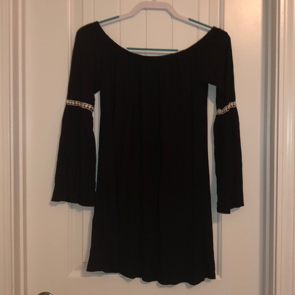Black off the shoulder dress
